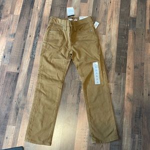 Old Navy Karate slim adjustable weight pants. Size 7 in tan/brown color